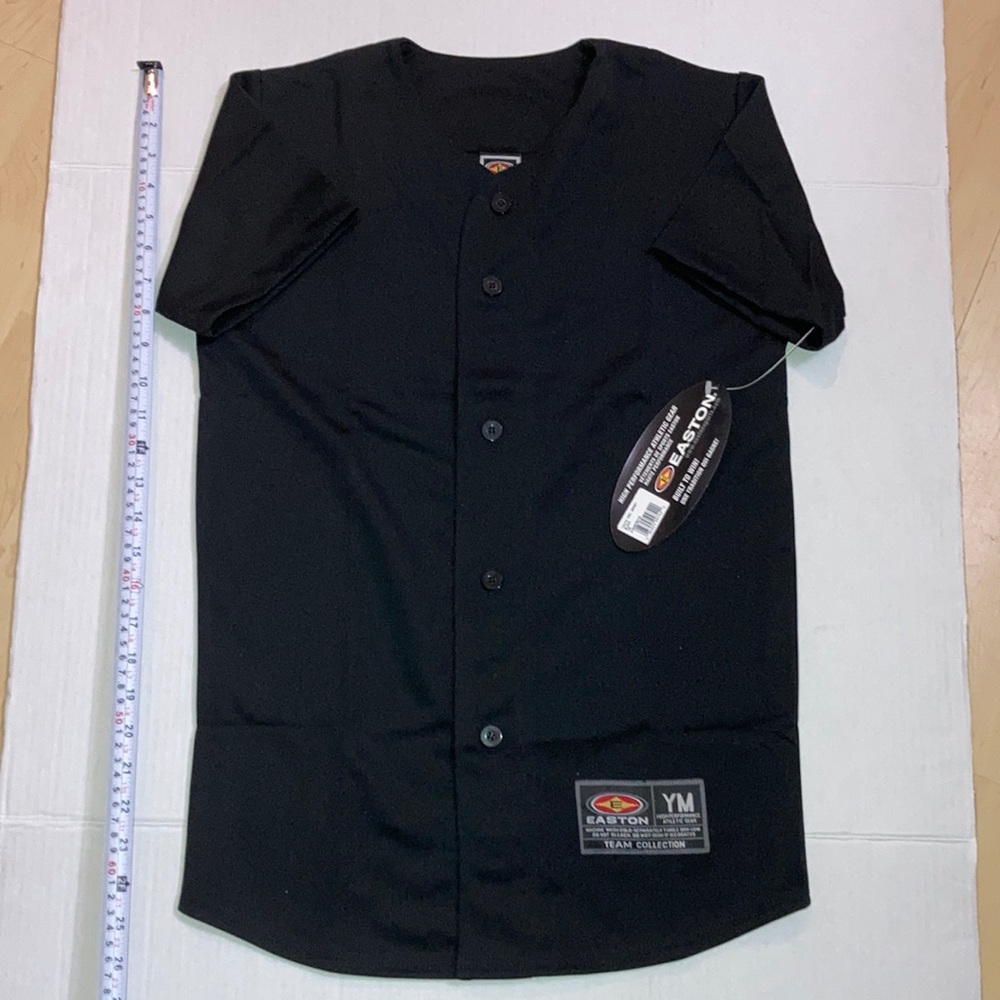 Blank Easton Baseball Jersey Youth Medium black team collection new with tag